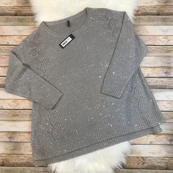 NWT Not Your Daughters Jeans NYDJ Sequin Sweater - Picture 6 of 7